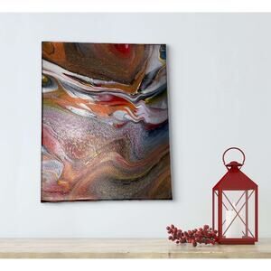 Titled "Lava Tapestry" 16 x 20 Acrylic Abstract Art Painting on Canvas